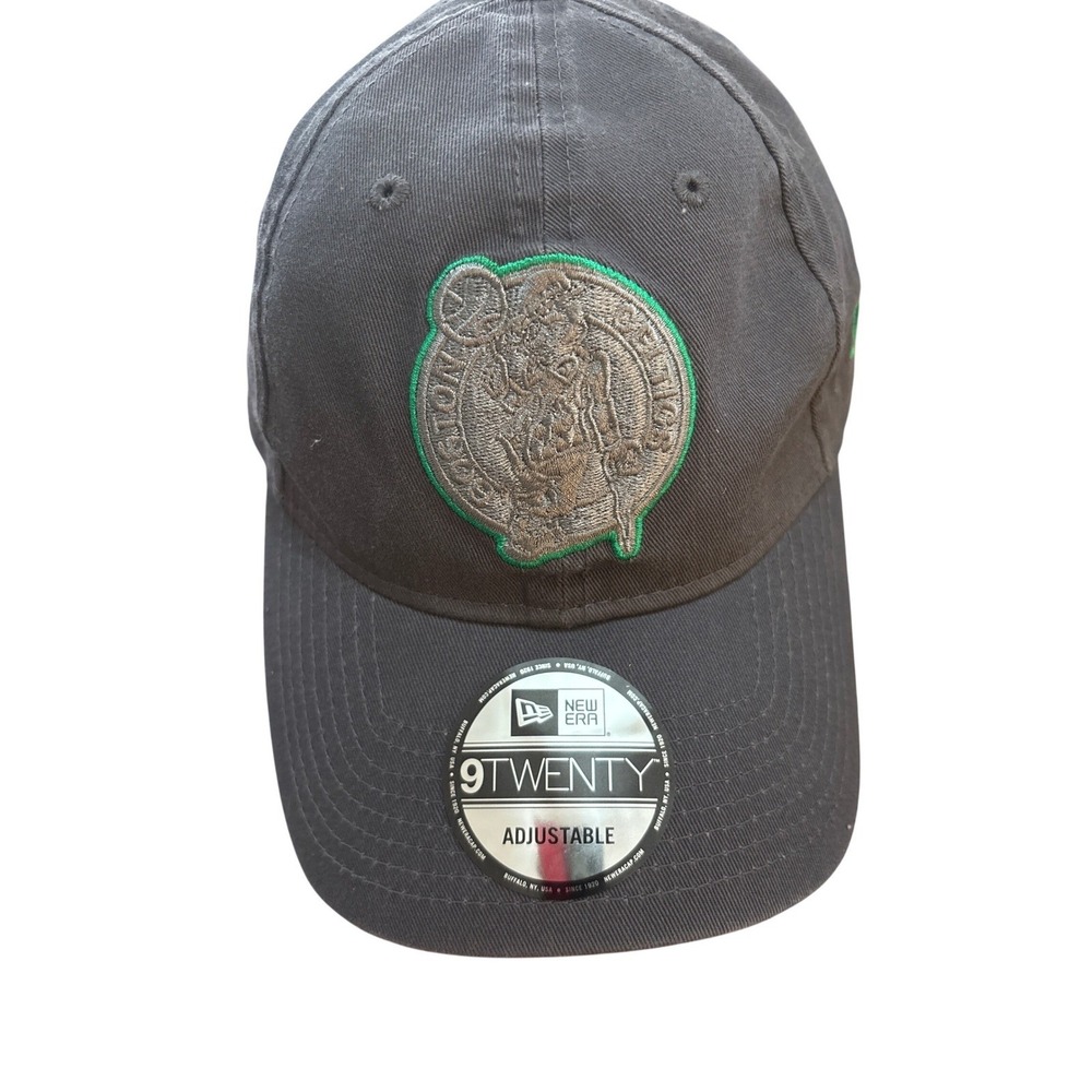New Era 9TWENTY Boston Celtics Basketball Hat Mens Grey Adjustable‎ NBA Cap - Picture 3 of 8